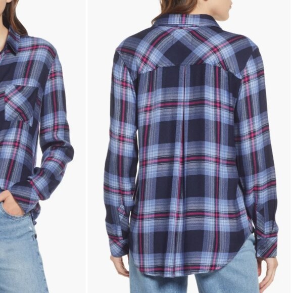 Like New! Rails Hunter Plaid Button-Up Shirt in Dusk in Size M - Picture 15 of 15